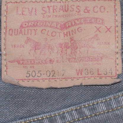 Levi's 505 Men's Blue Straight Leg Jeans W36 L34 Vintage Denim