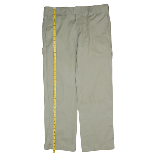 Dickies Men's Beige Slim Fit Chino Trousers 32x30 Workwear