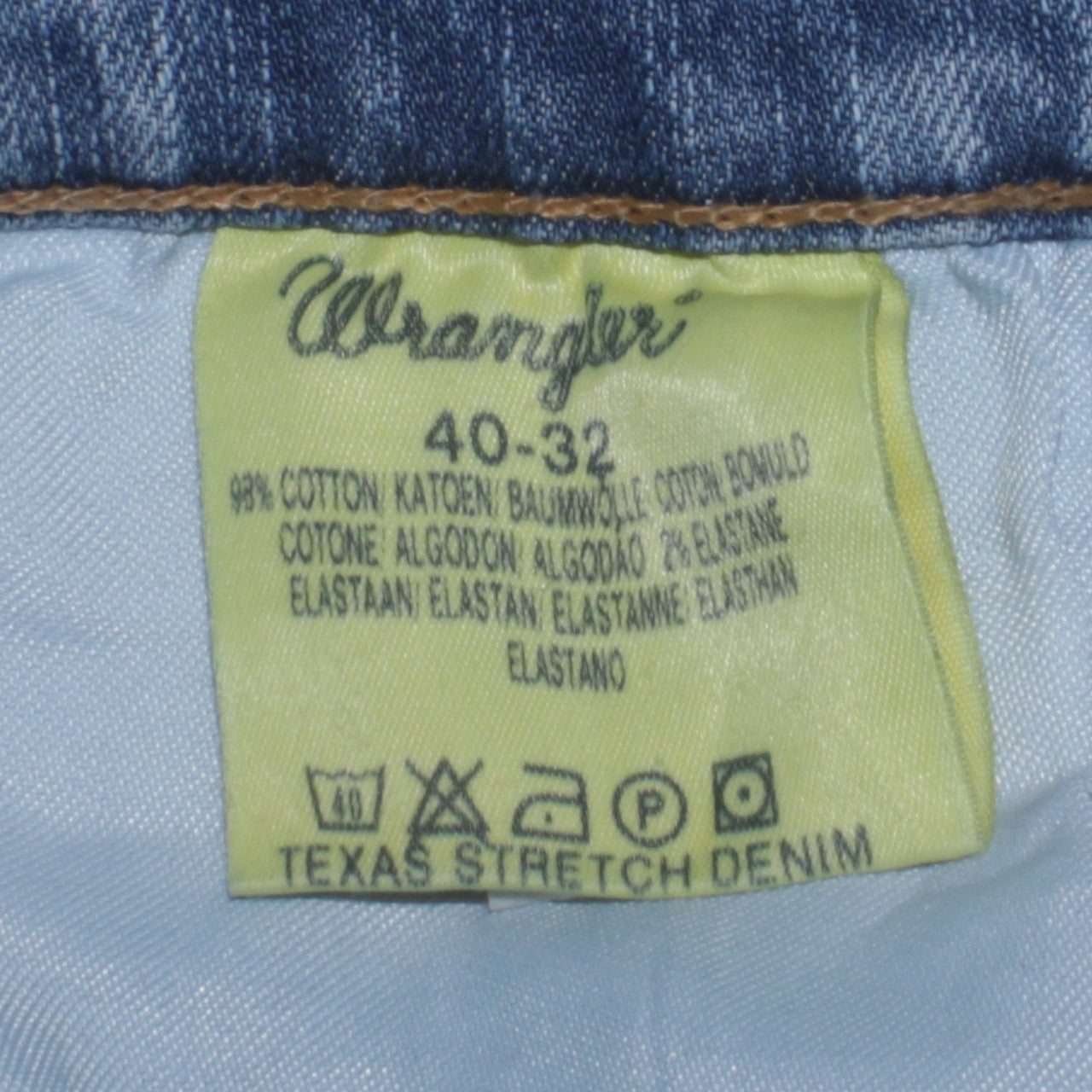 Wrangler Men’s Blue Straight Jeans 40W x 32L Texas Stretch Denim