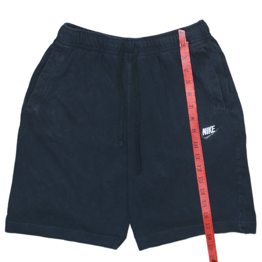 Nike Men’s Black Small Sweat Shorts Drawstring Cotton Casual