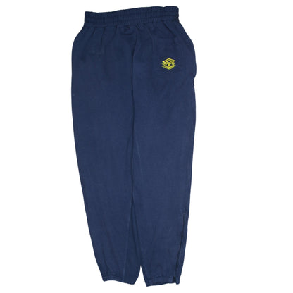 Umbro Womens Blue M Sweatpants Retro Fleece Elastic Waist Zip Pockets