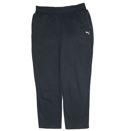 Puma Womens Black M Sweatpants Fleece Regular Fit Trousers