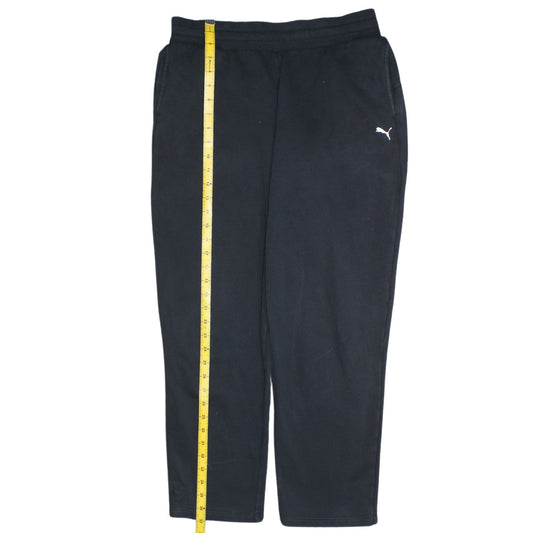 Puma Womens Black M Sweatpants Fleece Regular Fit Trousers