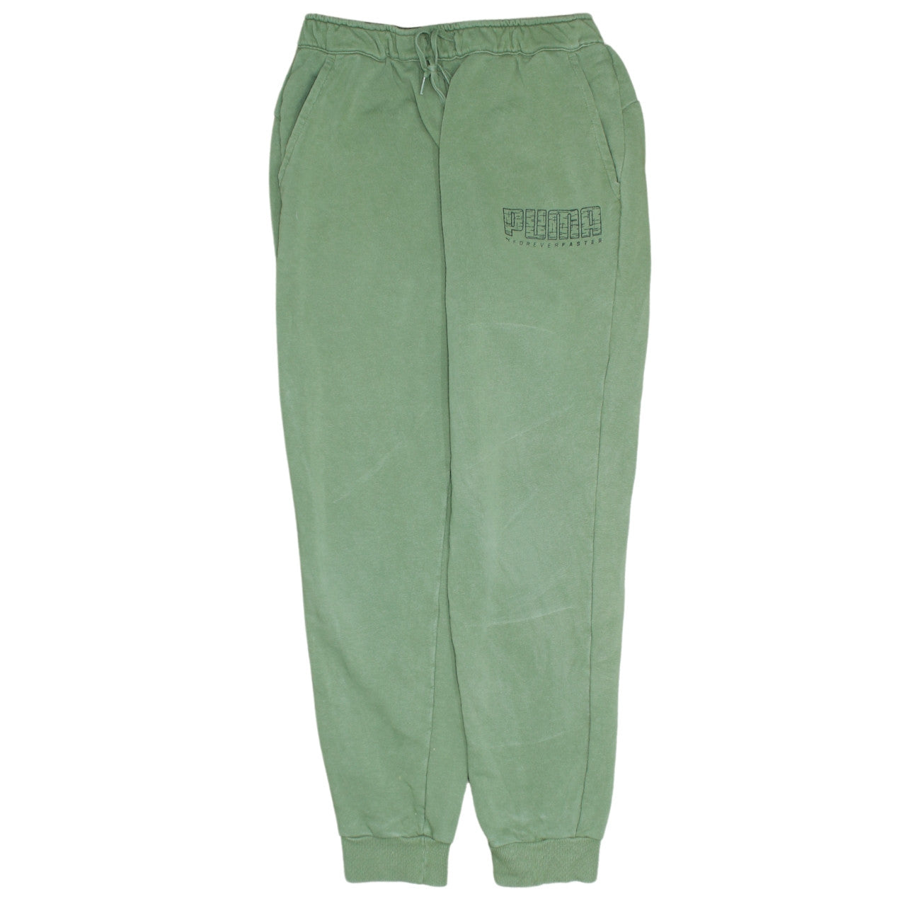 Puma Men’s Green Sweatpants M Regular Fit Tapered Logo Casual