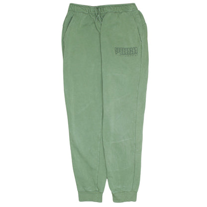 Puma Men’s Green Sweatpants M Regular Fit Tapered Logo Casual