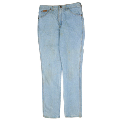 Wrangler Men's Blue 34 Straight Leg Vintage Denim Jeans