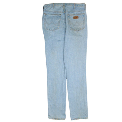Wrangler Men's Blue 34 Straight Leg Vintage Denim Jeans