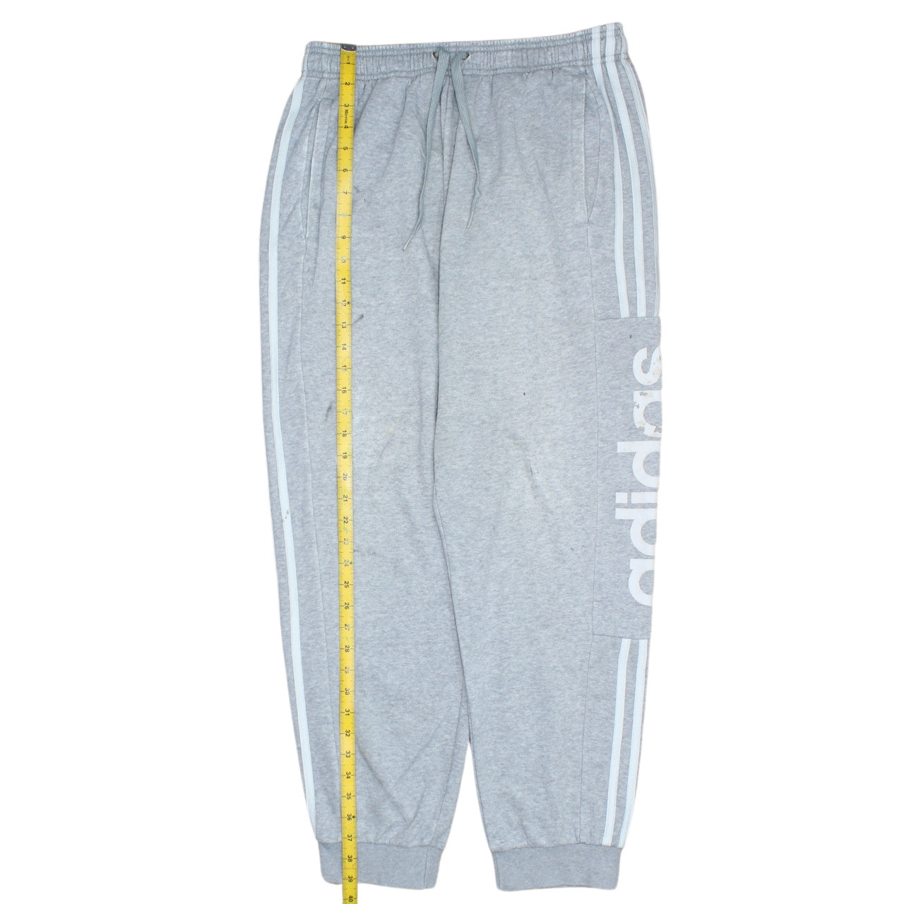 Adidas Men’s Grey Sweatpants Joggers M Logo Tapered Casual