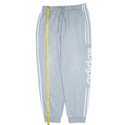 Adidas Men’s Grey Sweatpants Joggers M Logo Tapered Casual
