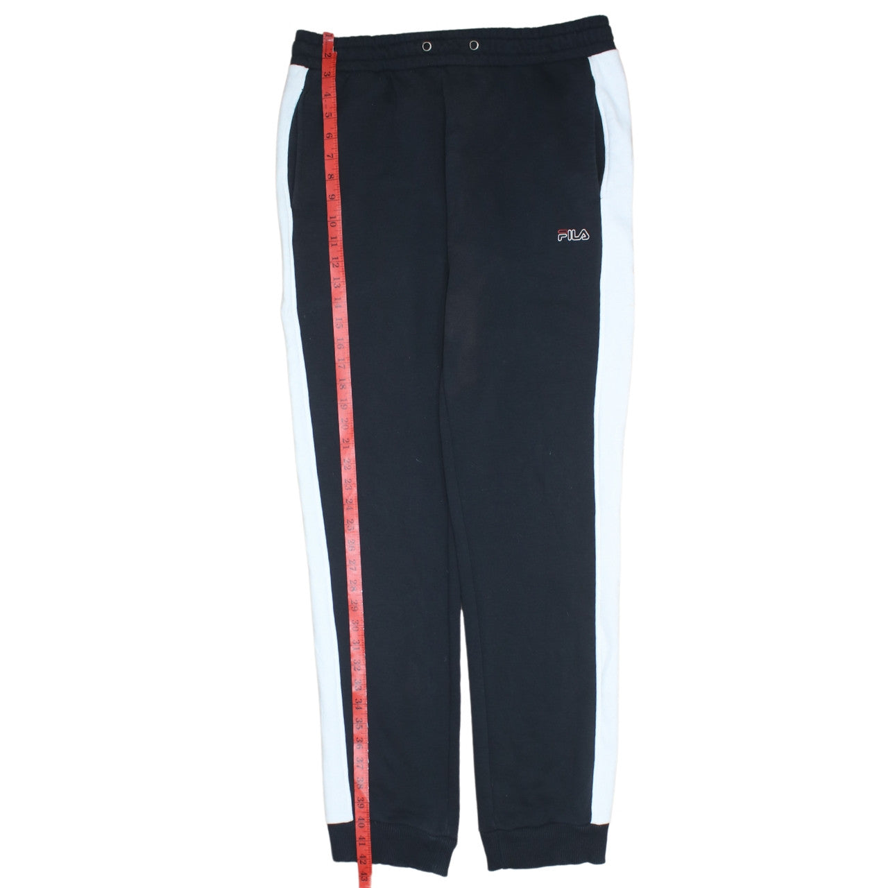 Fila Men's Black Sweatpants M Elastic Waist Logo Casual