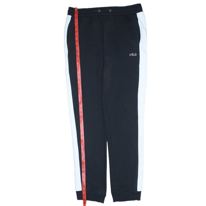 Fila Men's Black Sweatpants M Elastic Waist Logo Casual