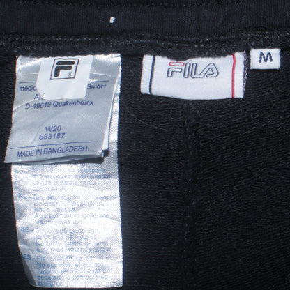 Fila Men's Black Sweatpants M Elastic Waist Logo Casual