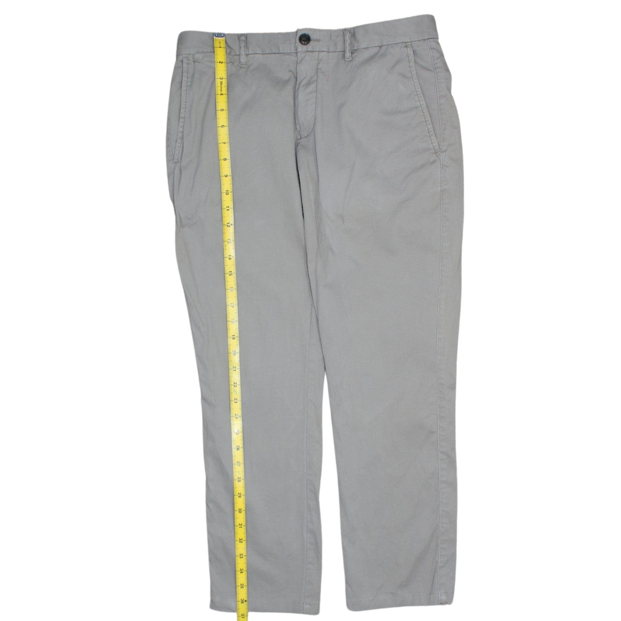 Tommy Hilfiger Men’s Grey Chino Trousers 32W 34L Cotton Blend