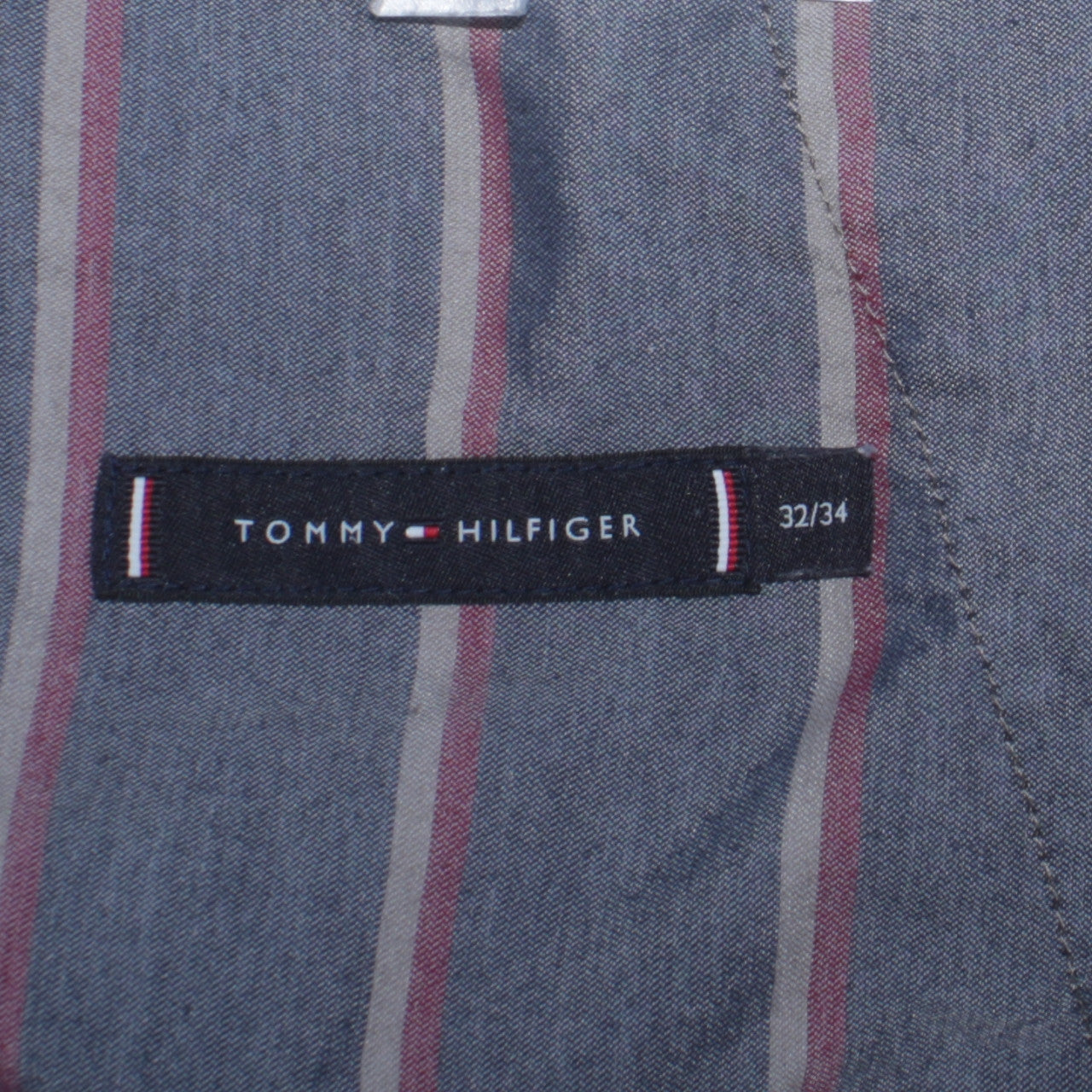 Tommy Hilfiger Men’s Grey Chino Trousers 32W 34L Cotton Blend