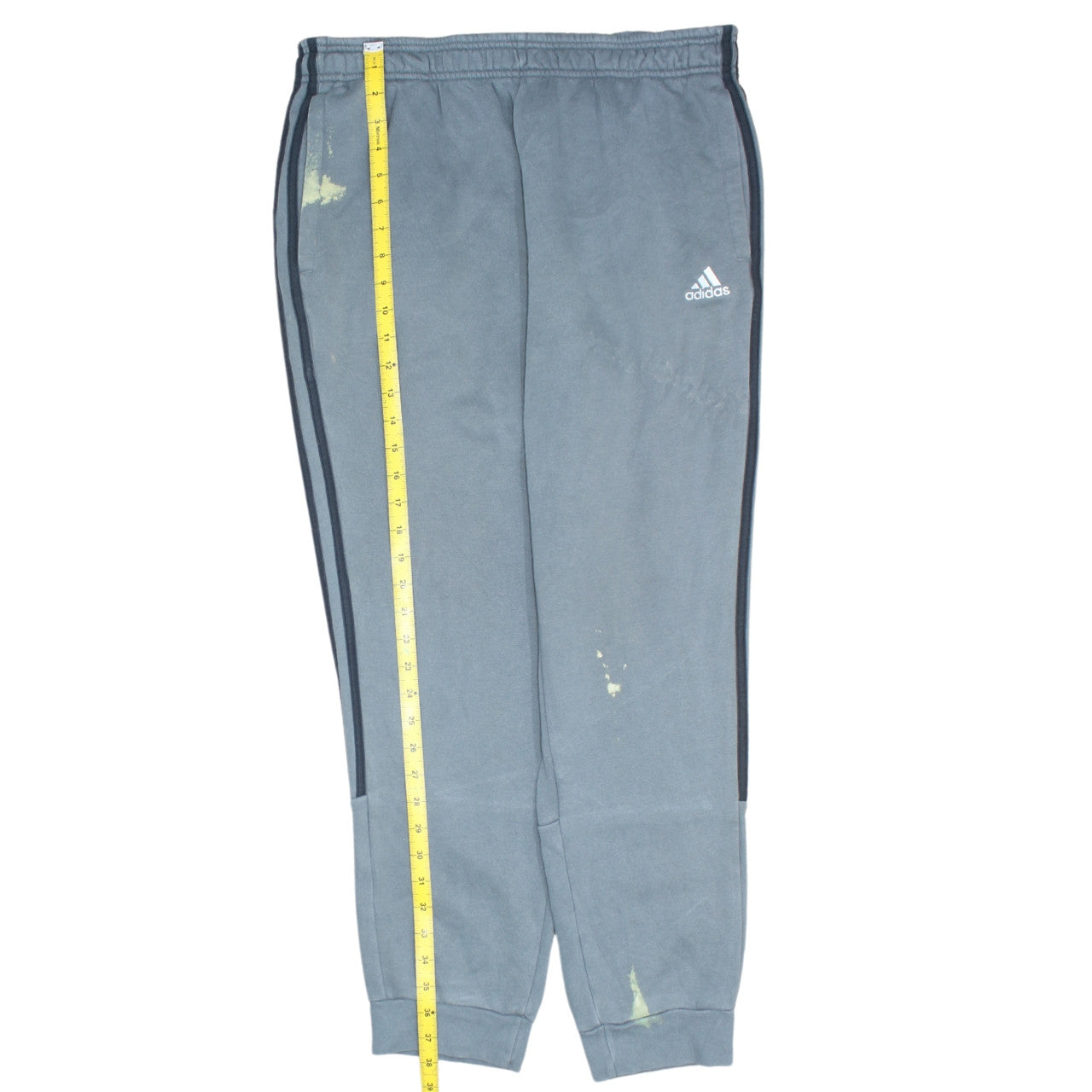 Adidas Mens Grey Sweatpants Joggers L Elastic Waist Casual Tapered