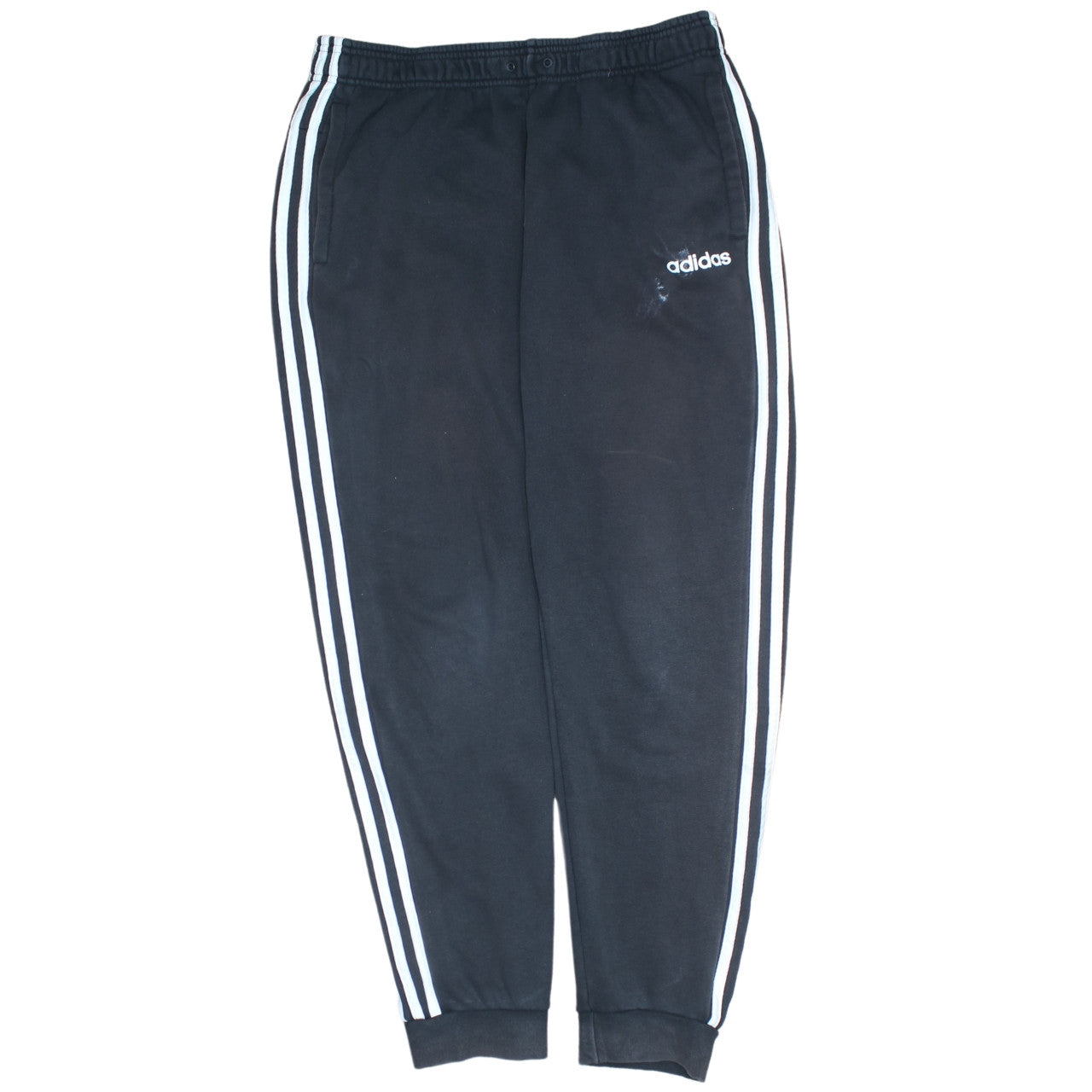 Adidas Men’s Black L Sweatpants Joggers with Logo Stripes