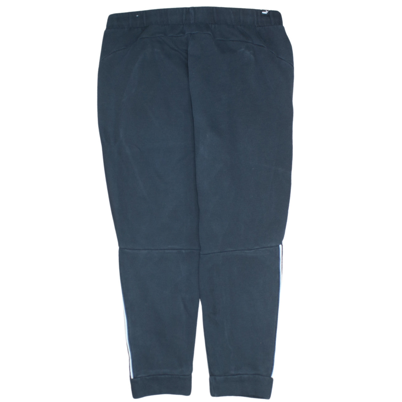 Puma Womens Black Jogger Sweatpants L Logo Sports Casual