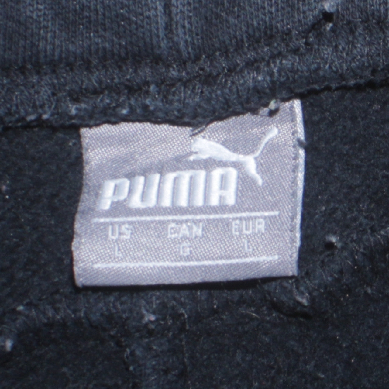 Puma Womens Black Jogger Sweatpants L Logo Sports Casual