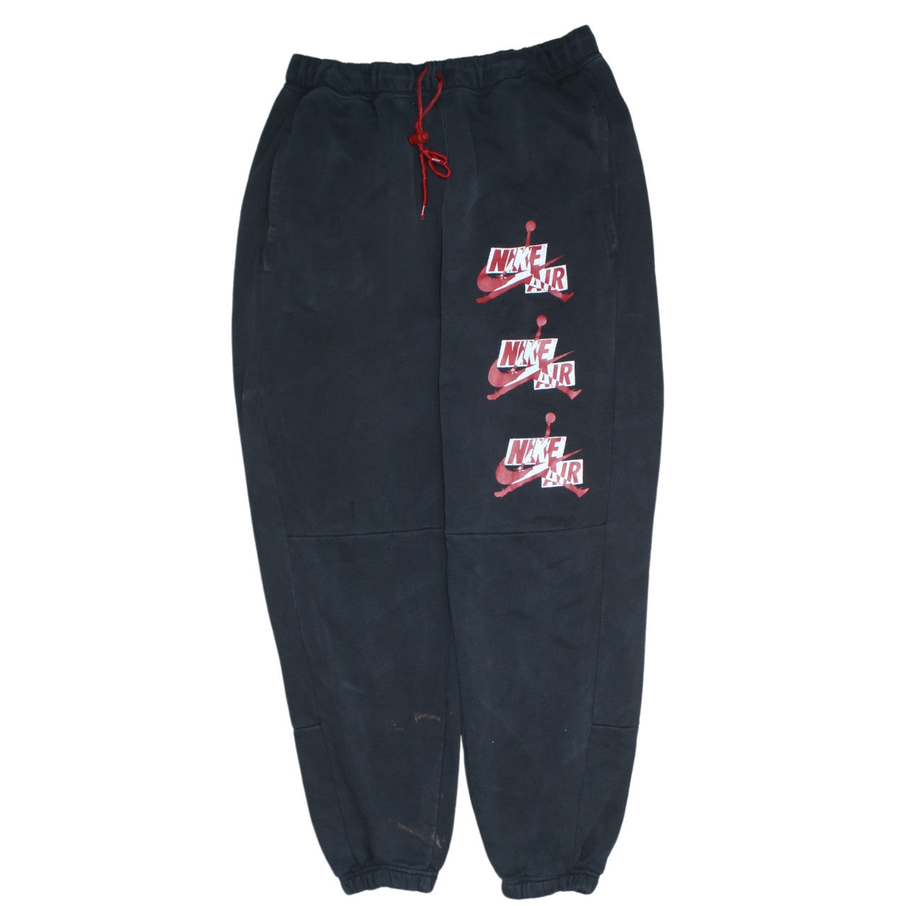Nike Jordan Men’s Black Sweatpants M Logo Tapered Fleece