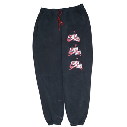 Nike Jordan Men’s Black Sweatpants M Logo Tapered Fleece