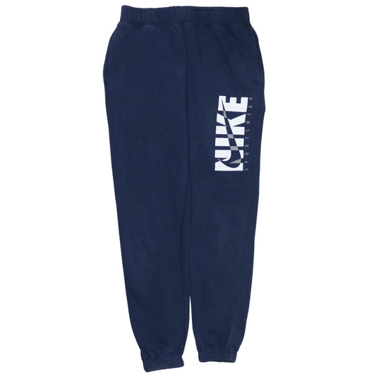 Nike Mens Blue Small Sweatpants Tapered Fit Cotton Blend