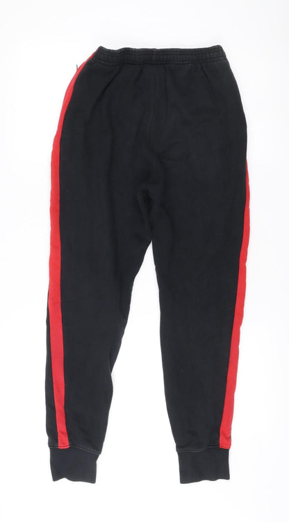 Nike Men’s Black Red Jogger Sweatpants S Tapered Football Training
