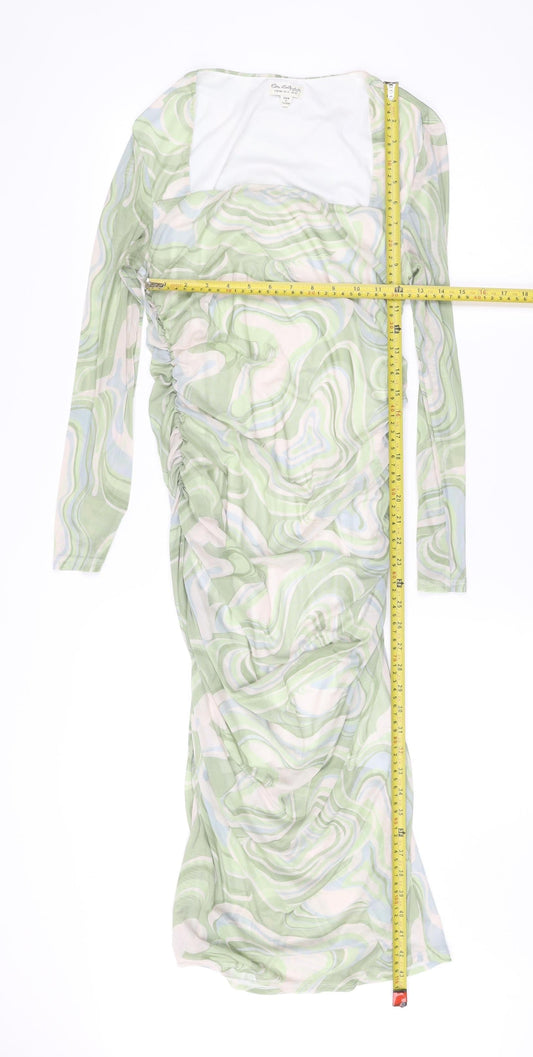 Miss Selfridge Women’s Multicoloured Midi Bodycon Dress UK 16