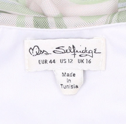 Miss Selfridge Women’s Multicoloured Midi Bodycon Dress UK 16