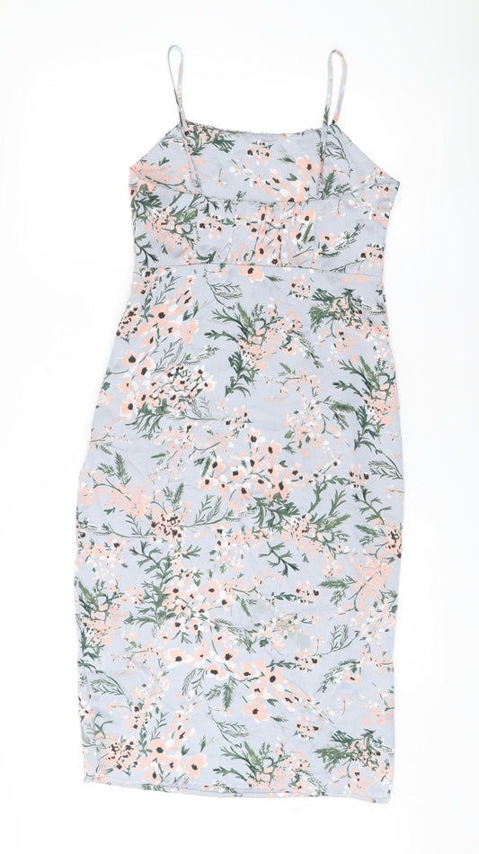 QED London Women’s Multicoloured Floral Slip Dress Size 8