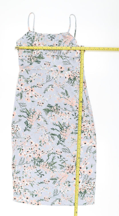 QED London Women’s Multicoloured Floral Slip Dress Size 8