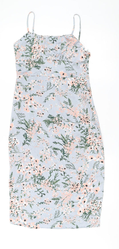 QED London Women’s Multicoloured Floral Slip Dress Size 8