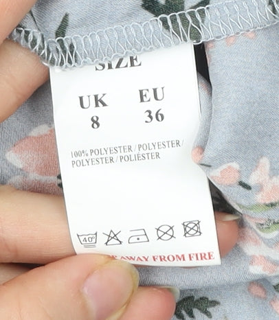 QED London Women’s Multicoloured Floral Slip Dress Size 8