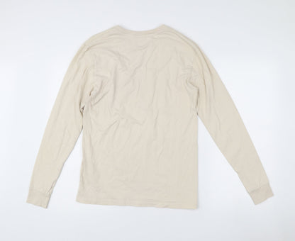 Posty Co Men’s Beige Long Sleeve Graphic Music T-Shirt Size S