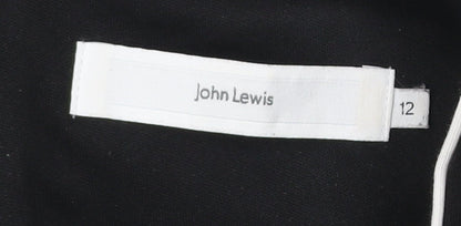 John Lewis Women’s Black Size 12 Sheath Knee Length Dress