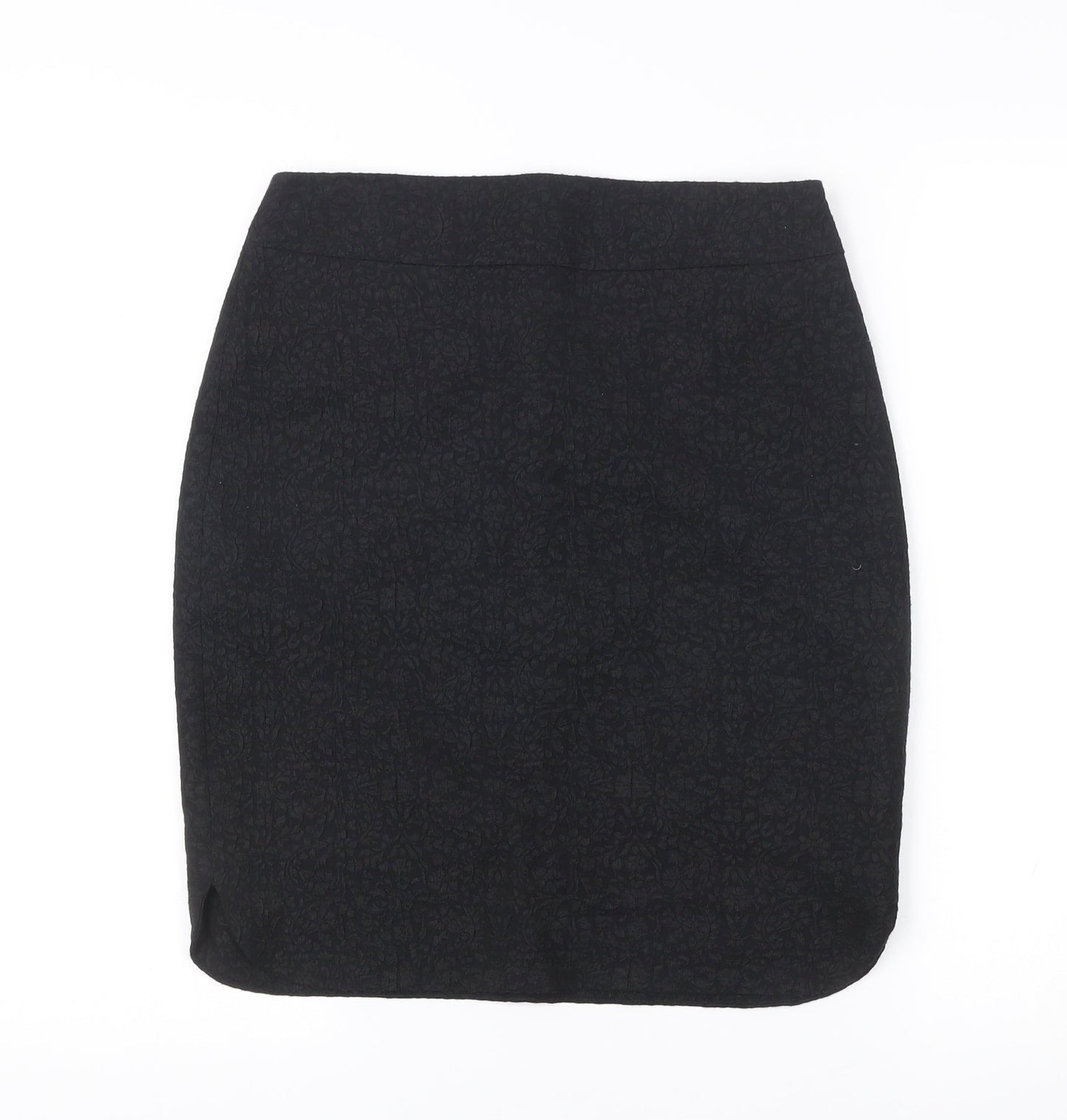 Mango Womens Black Size 12 Pencil Skirt Workwear Formal Lined