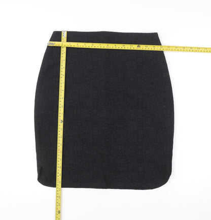 Mango Womens Black Size 12 Pencil Skirt Workwear Formal Lined