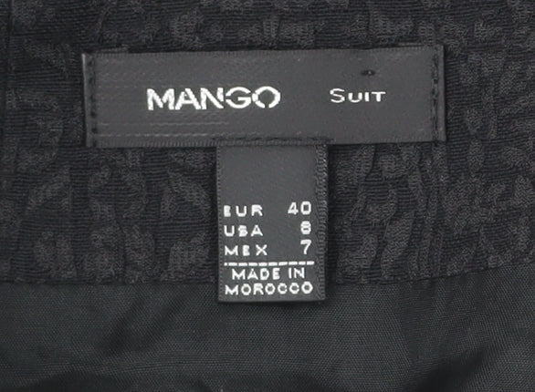 Mango Womens Black Size 12 Pencil Skirt Workwear Formal Lined