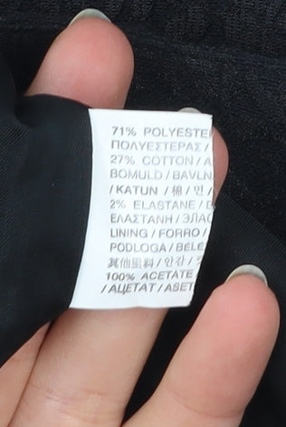 Mango Womens Black Size 12 Pencil Skirt Workwear Formal Lined