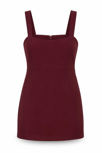 New Look Women’s Red Bodycon Mini Dress Size 12 Zip Detail