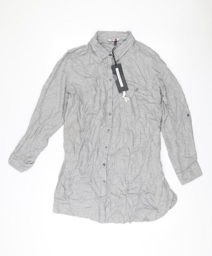 Marks and Spencer Women’s Grey Shirt Dress Size 22 Viscose Belted