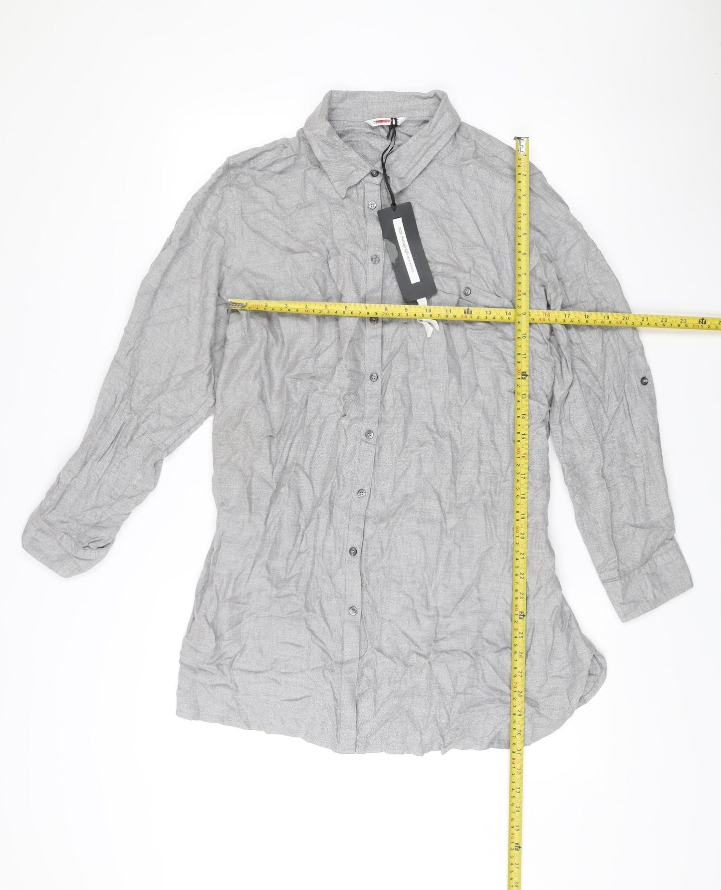 Marks and Spencer Women’s Grey Shirt Dress Size 22 Viscose Belted