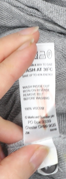 Marks and Spencer Women’s Grey Shirt Dress Size 22 Viscose Belted
