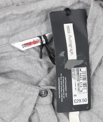Marks and Spencer Women’s Grey Shirt Dress Size 22 Viscose Belted