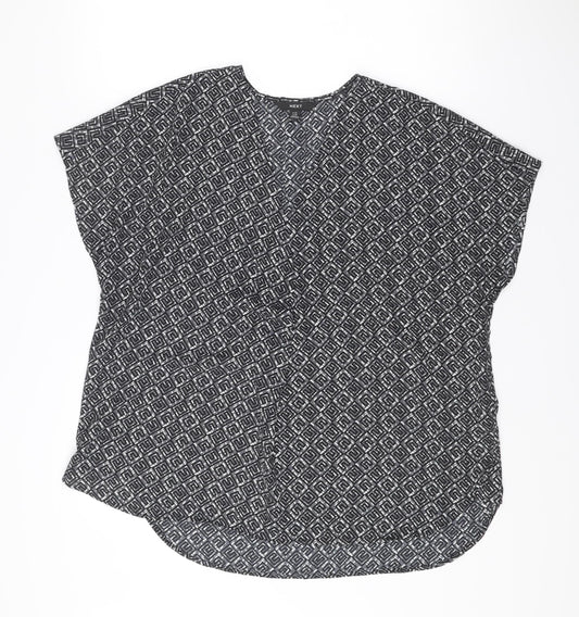 Womens UK Size 14 NEXT Black Basic Blouse