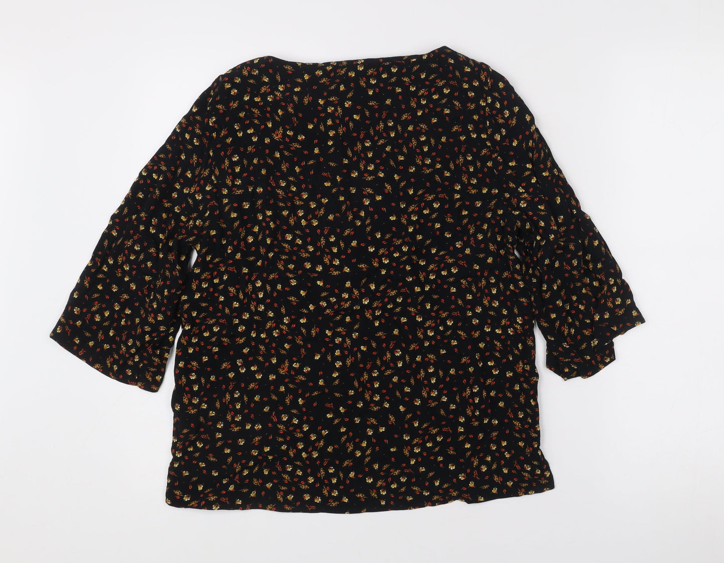 Womens UK Size 4 H&M Black Tunic Blouse