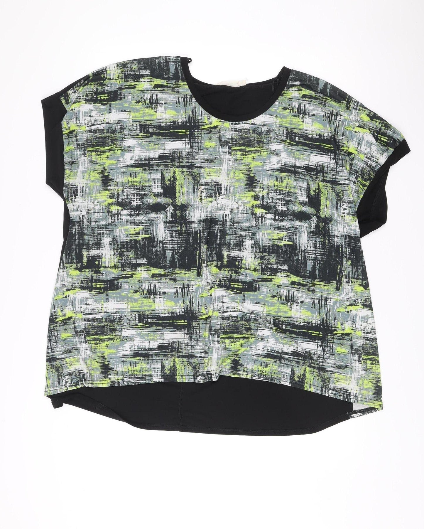 Virtuelle Women’s XL Black Multicoloured Sleeveless Tunic Blouse