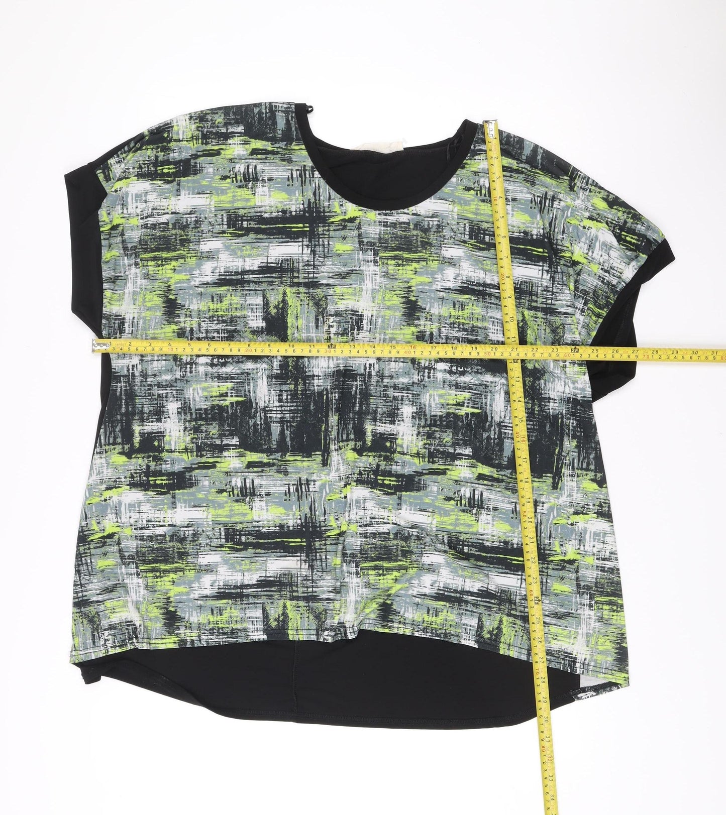 Virtuelle Women’s XL Black Multicoloured Sleeveless Tunic Blouse