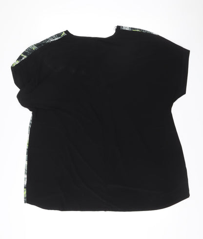 Virtuelle Women’s XL Black Multicoloured Sleeveless Tunic Blouse