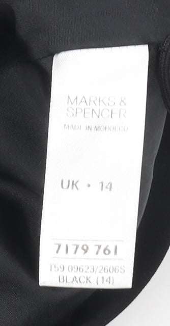 Marks and Spencer Women’s Black Size 14 Knee Length Pencil Skirt