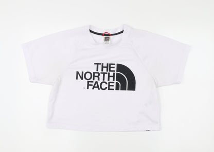 Womens UK Size S The North Face White Cropped T-Shirt